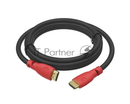 Кабель Greenconnect 1.5m, HDMI версия 2.0 HDR 4:2:2, Ultra HD, 4K 60 fps 60Hz/5K*30Hz, 3D, AUDIO, 18.0 Гбит/с, 28/28 AWG, OD7.3mm, тройной экран, черный, красные коннекторы, GCR-HM3012-1.5m Кабель Greenconnect 1.5m, HDMI версия 2.0 HDR 4:2:2, Ultra HD, 4K 60 fps 60Hz/5K*30Hz, 3D, AUDIO, 18.0 Гбит/с, 28/28 AWG, OD7.3mm, тройной экран, черный, красные коннекторы, GCR-HM3012-1.5m