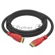 Кабель Greenconnect 1.5m, HDMI версия 2.0 HDR 4:2:2, Ultra HD, 4K 60 fps 60Hz/5K*30Hz, 3D, AUDIO, 18.0 Гбит/с, 28/28 AWG, OD7.3mm, тройной экран, черный, красные коннекторы, GCR-HM3012-1.5m