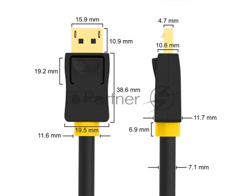 Кабель Greenconnect 1.8m DisplayPort v1.2, 19M/19M, черный, 28/28 AWG, GCR-DP2DP-1.8m Кабель Greenconnect 1.8m DisplayPort v1.2, 19M/19M, черный, 28/28 AWG, GCR-DP2DP-1.8m