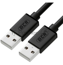 Кабель Greenconnect 2.0m USB 2.0, AM/AM, черный, 28/28 AWG, экран, армированный, морозостойкий, GCR-UM2M-BB2S-2.0m
