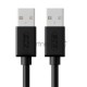 Кабель Greenconnect 2.0m USB 2.0, AM/AM, черный, 28/28 AWG, экран, армированный, морозостойкий, GCR-UM2M-BB2S-2.0m