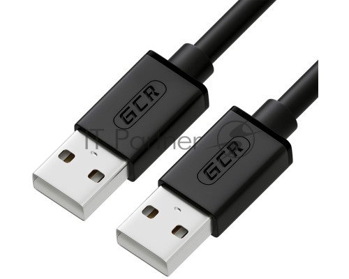 Кабель Greenconnect 3.0m USB 2.0, AM/AM, черный, 28/28 AWG, экран, армированный, морозостойкий, GCR-UM2M-BB2S-3.0m