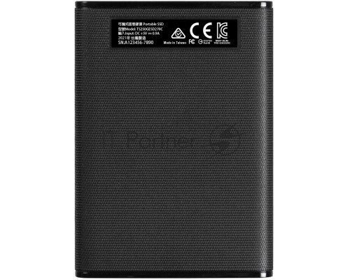 Твердотельный накопитель Transcend ESD270C, 250GB, External SSD, USB 3.1 Gen 2(USB Type-C),  R/W 520/460MB/s, Black