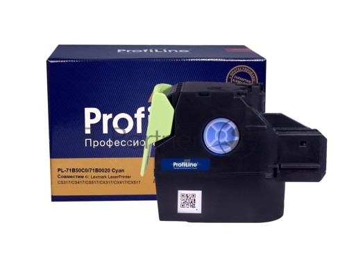 Картридж лазерный PL-71B50C0/71B0020 для принтеров Lexmark LaserPrinter CS317/CS417/CS517/CX317/CX417/CX517 Cyan 2300 копий ProfiLine