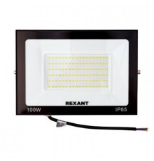 Rexant 605-034 Прожектор светодиодный СДО 100Вт 8000Лм 4000K нейтральный свет, черный корпус 