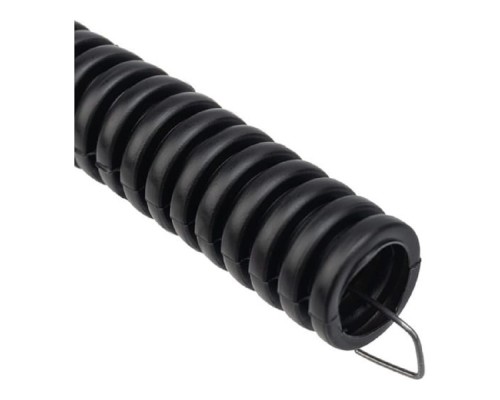 [Трубы гофрированные ПВХ] Rexant 28-0025-25 Труба гофрированная из ПНД, с зондом, черная, O25 мм (бухта 25 м/уп) 