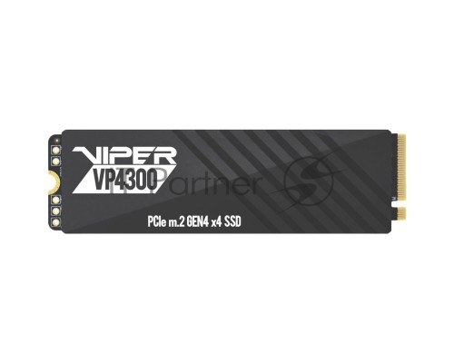 Накопитель SSD Patriot Viper VP4300 1TB, M.2 2280, VP4300-1TBM28H, PCIe 4x4, NVMe, TLC, 7400/5500, 2 heatshields, RET