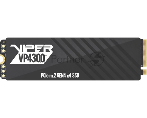 Накопитель SSD Patriot Viper VP4300 2TB, M.2 2280, VP4300-2TBM28H, PCIe 4x4, NVMe, TLC, 7400/6800, 2 heatshields, RET Накопитель SSD Patriot Viper VP4300 2TB, M.2 2280, VP4300-2TBM28H, PCIe 4x4, NVMe, TLC, 7400/6800, 2 heatshields, RET