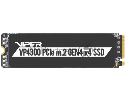 Накопитель SSD Patriot Viper VP4300 2TB, M.2 2280, VP4300-2TBM28H, PCIe 4x4, NVMe, TLC, 7400/6800, 2 heatshields, RET Накопитель SSD Patriot Viper VP4300 2TB, M.2 2280, VP4300-2TBM28H, PCIe 4x4, NVMe, TLC, 7400/6800, 2 heatshields, RET