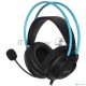 Наушники с микрофоном A4Tech Fstyler FH200U серый/синий 2м накладные USB оголовье (FH200U BLUE)