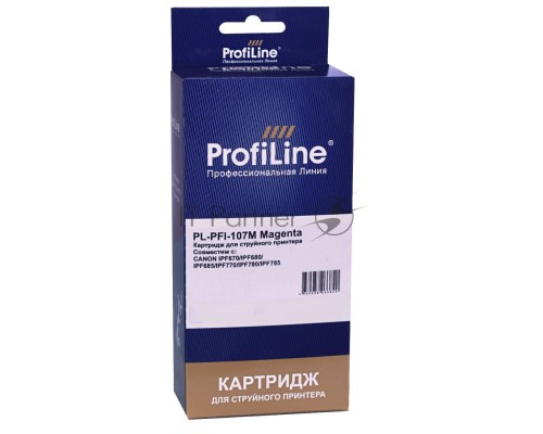 Струйный картридж PL-PFI-107M для принтеров CANON IPF670/IPF680/IPF685/IPF770/IPF780/IPF785 с чернилами Magenta ProfiLine