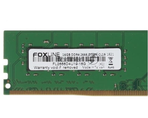 Оперативная память Foxline DIMM 16GB 2666 DDR4 CL 19 (2Gb*8)