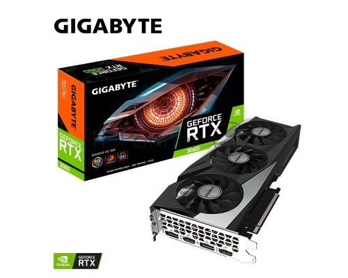 Видеокарта Gigabyte GV-N3060GAMING OC-12GD 2.0 LHR GDDR6 1837/15000/HDMIx2/DPx2/HDCP Ret