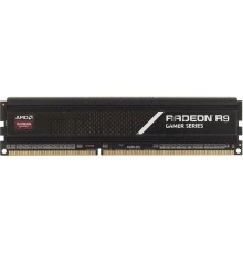 Оперативная память AMD Radeon™, 32GB, DDR4 3600 DIMM R9 Gamers Series Black Gaming Memory R9S432G3606U2S Non-ECC, CL18, 1.35V, Heat Shield, RTL
