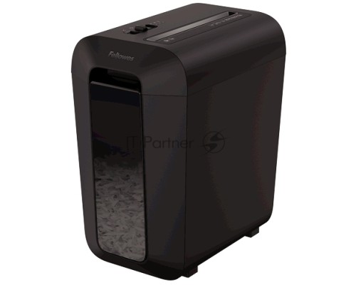 Шредер Fellowes PowerShred LX65 черный (секр.P-4)/перекрестный/10лист./22лтр./скрепки/скобы/пл.карты