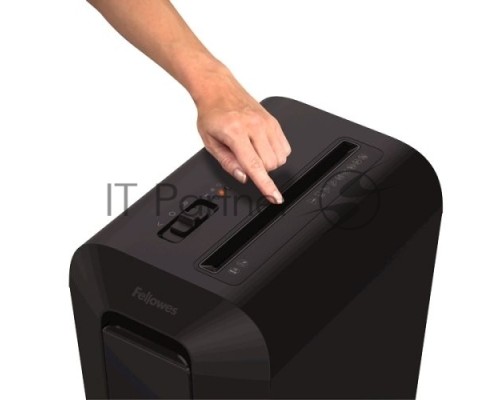 Шредер Fellowes PowerShred LX65 черный (секр.P-4)/перекрестный/10лист./22лтр./скрепки/скобы/пл.карты