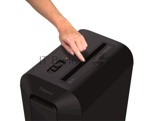 Шредер Fellowes PowerShred LX65 черный (секр.P-4)/перекрестный/10лист./22лтр./скрепки/скобы/пл.карты