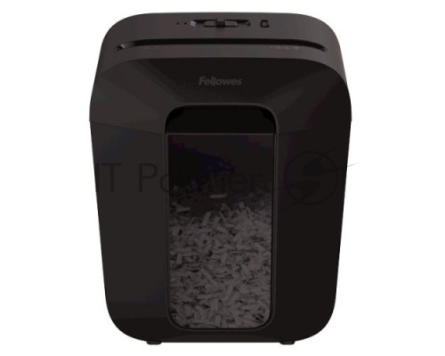 Шредер Fellowes PowerShred LX45 черный (секр.P-4)/перекрестный/8лист./17лтр./скрепки/скобы/пл.карты