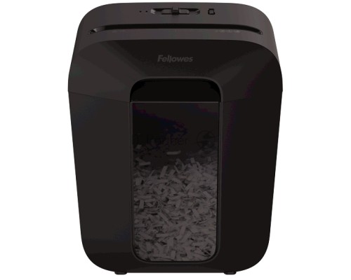 Шредер Fellowes PowerShred LX45 черный (секр.P-4)/перекрестный/8лист./17лтр./скрепки/скобы/пл.карты