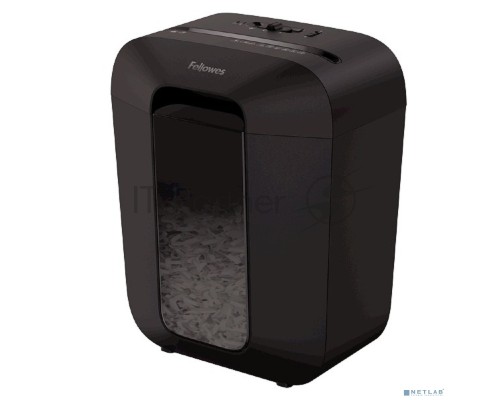 Шредер Fellowes PowerShred LX45 черный (секр.P-4)/перекрестный/8лист./17лтр./скрепки/скобы/пл.карты