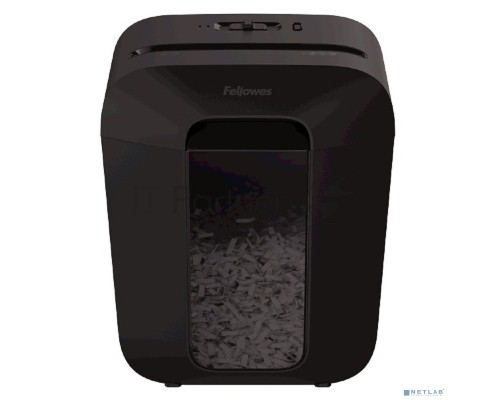 Шредер Fellowes PowerShred LX45 черный (секр.P-4)/перекрестный/8лист./17лтр./скрепки/скобы/пл.карты