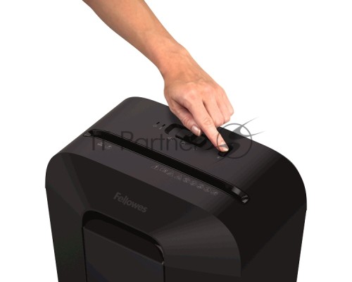 Шредер Fellowes PowerShred LX45 черный (секр.P-4)/перекрестный/8лист./17лтр./скрепки/скобы/пл.карты