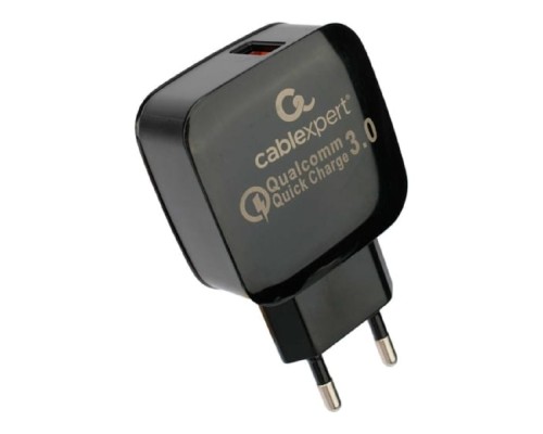 [Аксессуар] Cablexpert Зарядное устройство MP3A-PC-41 18Вт, 3А, QC3.0, 1xUSB, , черный, пакет