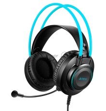 Наушники с микрофоном A4Tech Fstyler FH200i серый/синий 1.8м накладные оголовье (FH200I BLUE)