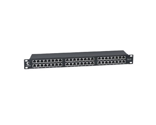 [Cabeus Аксессуары к монтажным шкафам] CABEUS PLHD-48-CAT.6-SH-DUAL IDC-1U ПАТЧ-ПАНЕЛЬ ВЫСОКОЙ ПЛОТНОСТИ 19