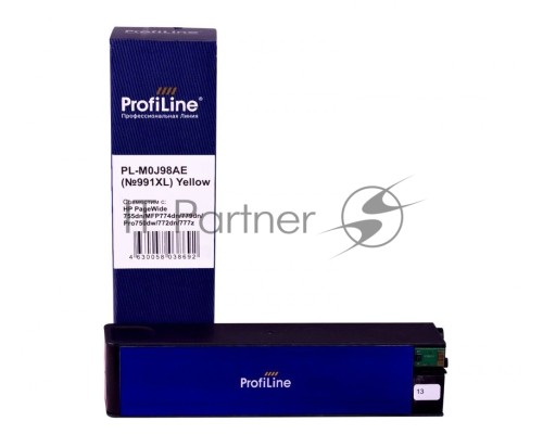 Струйный картридж PL-M0J98AE (№991XL) для принтеров HP PageWide 755dn/MFP774dn/779dn/Pro750dw/772dn/777z с чернилами Yellow ProfiLine