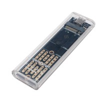 Gembird EEM2-NVME-2 Внешний корпус USB 3.1 для M2 NVME порт Type-С, пластик, прозрачный