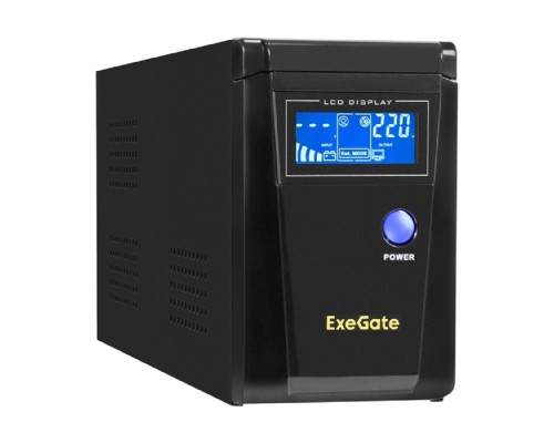 [ИБП] Exegate EX295980RUS ИБП (инвертор, синус, для котла) ExeGate SineTower SN-600.LCD.AVR.2SH <600VA/360W, чистая синусоида, LCD дисплей, AVR, 2*Schuko, линейно-интерактивный, Black>