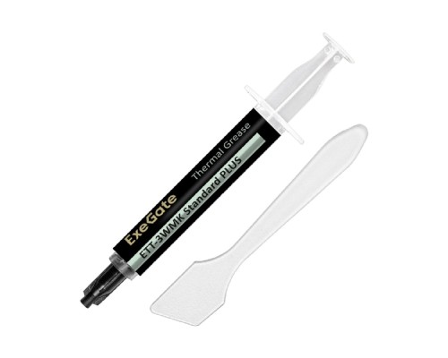 [Термопаста] Exegate EX296091RUS Термопаста ExeGate ETT-3WMK Standard PLUS (3,2 Вт/(м•К), 1.5г, шприц с лопаткой)