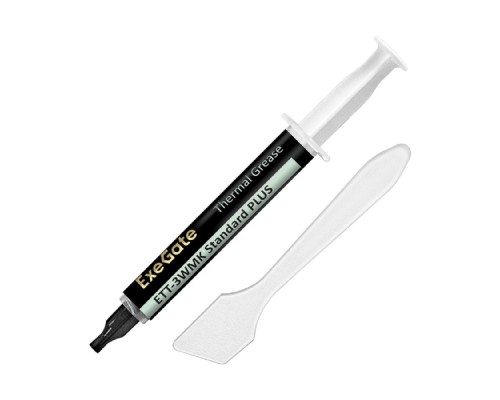 [Термопаста] Exegate EX296092RUS Термопаста ExeGate ETT-3WMK Standard PLUS (3,2 Вт/(м•К), 3г, шприц с лопаткой)