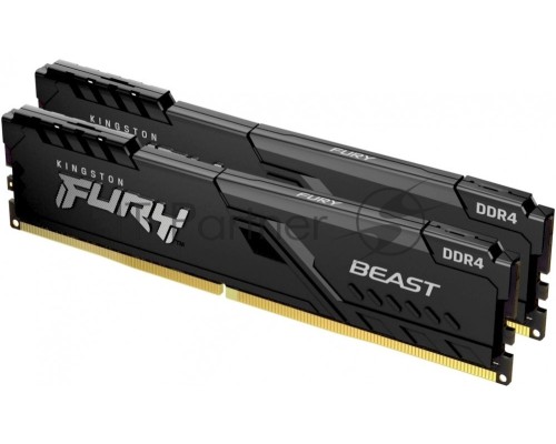 Оперативная память Kingston 16GB DDR4 3200MHz (2*8Gb) CL16 DIMM FURY Beast Black