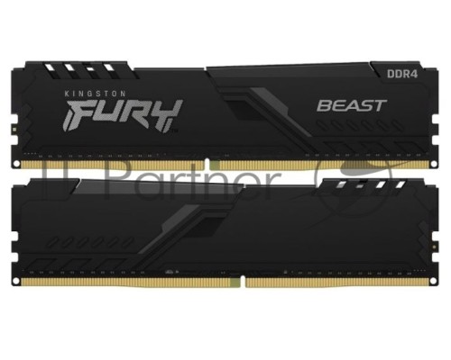Оперативная память Kingston 16GB DDR4 3200MHz (2*8Gb) CL16 DIMM FURY Beast Black