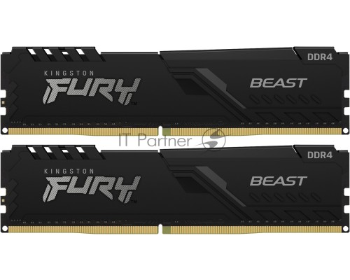 Оперативная память Kingston 16GB DDR4 3200MHz (2*8Gb) CL16 DIMM FURY Beast Black