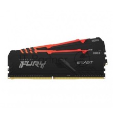 Оперативная память Kingston 16GB DDR4 3200MHz CL16 DIMM (Kit of 2) FURY Beast RGB