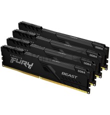 Память оперативная Kingston 16GB 3200MHz DDR4 CL16 DIMM (Kit of 4) FURY Beast Black