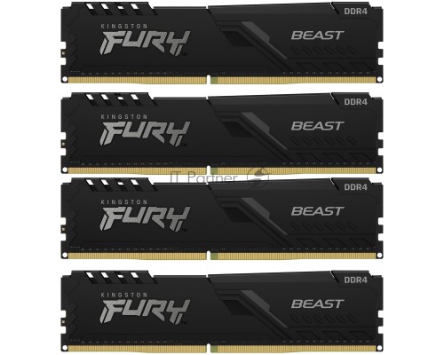 Память оперативная Kingston 16GB 3200MHz DDR4 CL16 DIMM (Kit of 4) FURY Beast Black