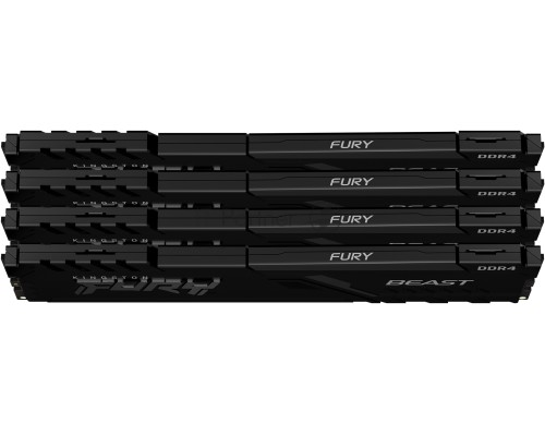 Память оперативная Kingston 16GB 3200MHz DDR4 CL16 DIMM (Kit of 4) FURY Beast Black