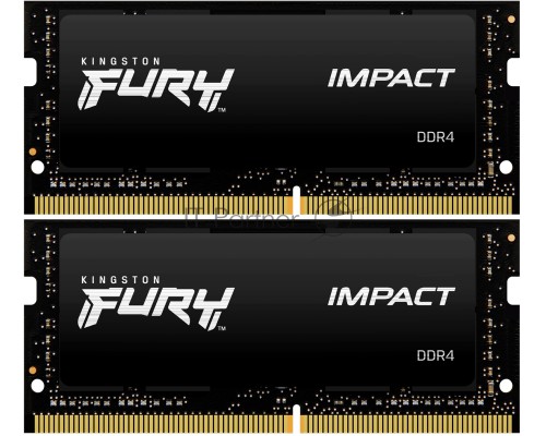 Память оперативная Kingston 32GB 3200MHz DDR4 CL20 SODIMM (Kit of 2) 1Gx8 FURY Impact