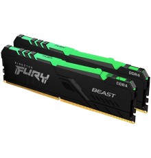 Память оперативная Kingston 32GB 3733MHz DDR4 CL19 DIMM (Kit of 2) 1Gx8 FURY Beast RGB