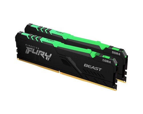 Память оперативная Kingston 32GB 3733MHz DDR4 CL19 DIMM (Kit of 2) 1Gx8 FURY Beast RGB