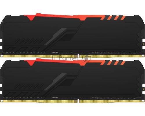 Память оперативная Kingston 64GB 2666MHz DDR4 CL16 DIMM (Kit of 2) FURY Beast RGB