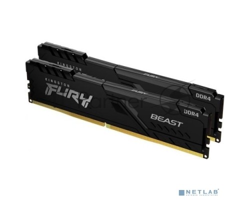 Оперативная память Kingston 64GB 3600MHz DDR4 CL18 DIMM (Kit of 2) FURY Beast Black