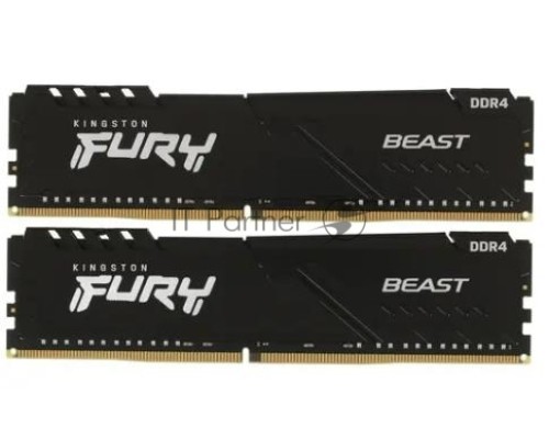 Оперативная память Kingston 64GB 3600MHz DDR4 CL18 DIMM (Kit of 2) FURY Beast Black