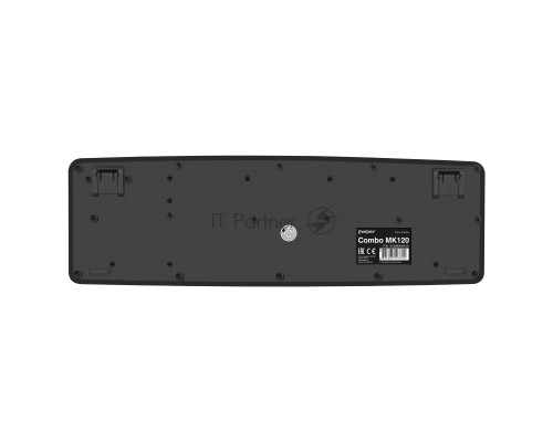 Комплект ExeGate EX287139RUS Professional Standard Combo MK120-OEM (клавиатура влагозащищенная 104кл. + мышь оптическая 1000dpi, 3 кнопки и колесо прокрутки; USB, длина кабелей 1.3м, черный, ОЕМ)