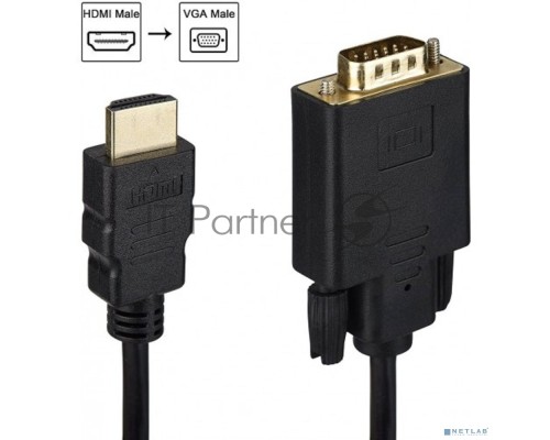Кабель HDMI M VGA M full (с чипом) KS-is KS-441 черно-черный 1.8м