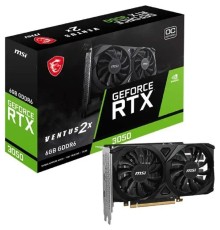 MSI  RTX 3050 VENTUS 2X 6G OC NVIDIA GeForce RTX 3050 6Gb GDDR6 1492/14000 HDMIx2 DPx1 HDCP Ret